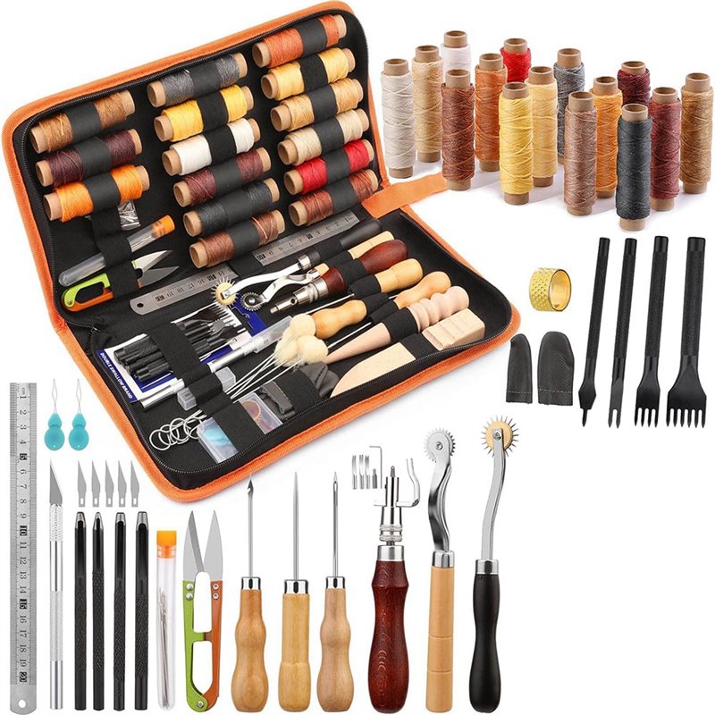 Leatherwork Beginner Tools - Kit d'outils de travail du cuir