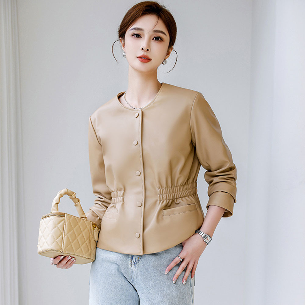 Blouson en similicuir PU femme - Leather Work Jacket Women'S avis et prix