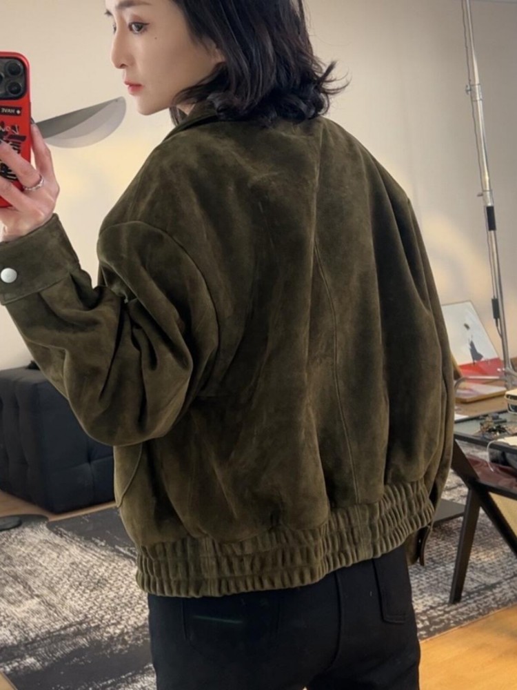 Veste de luxe rétro pour femme - Leather Work Jacket Women'S avis et prix