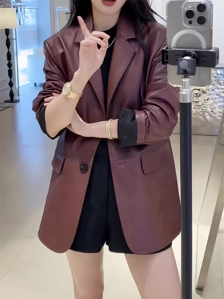 Automne bureau dames travail m - Leather Work Jacket Women'S avis et prix