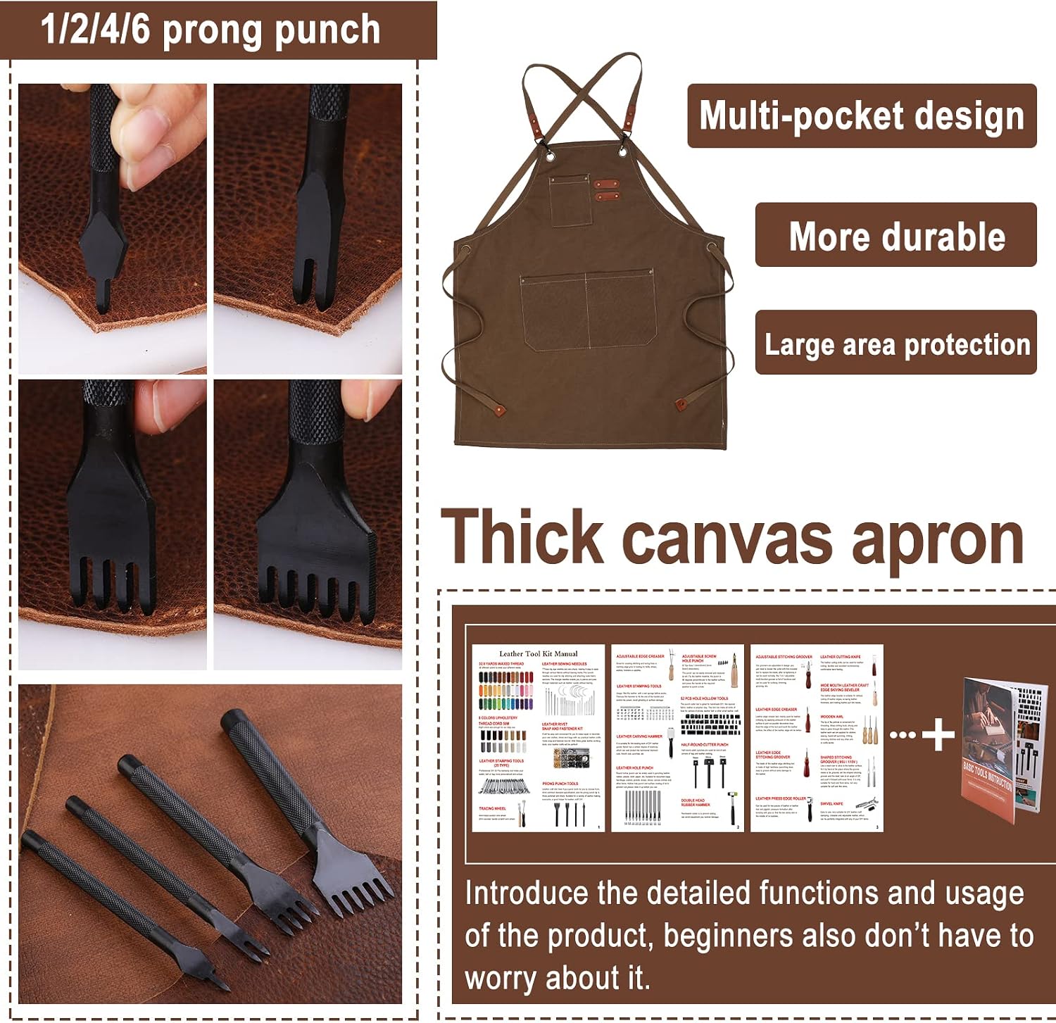 Kit d'outils de travail du cui - Leatherwork Beginner Tools avis et prix