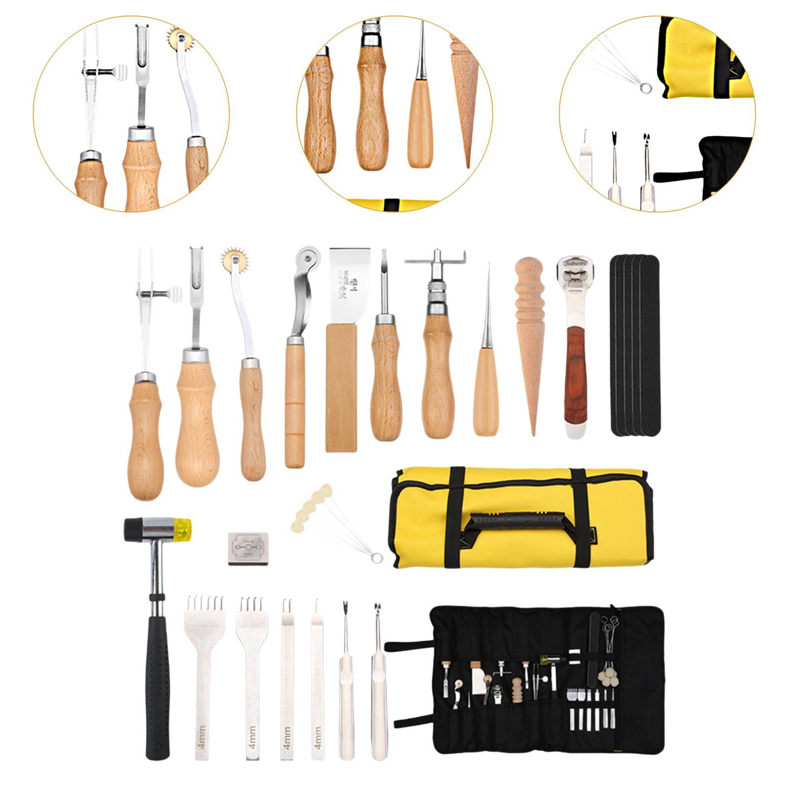 Kit de travail du cuir PU 29 p - Leatherwork Beginner Tools avis et prix