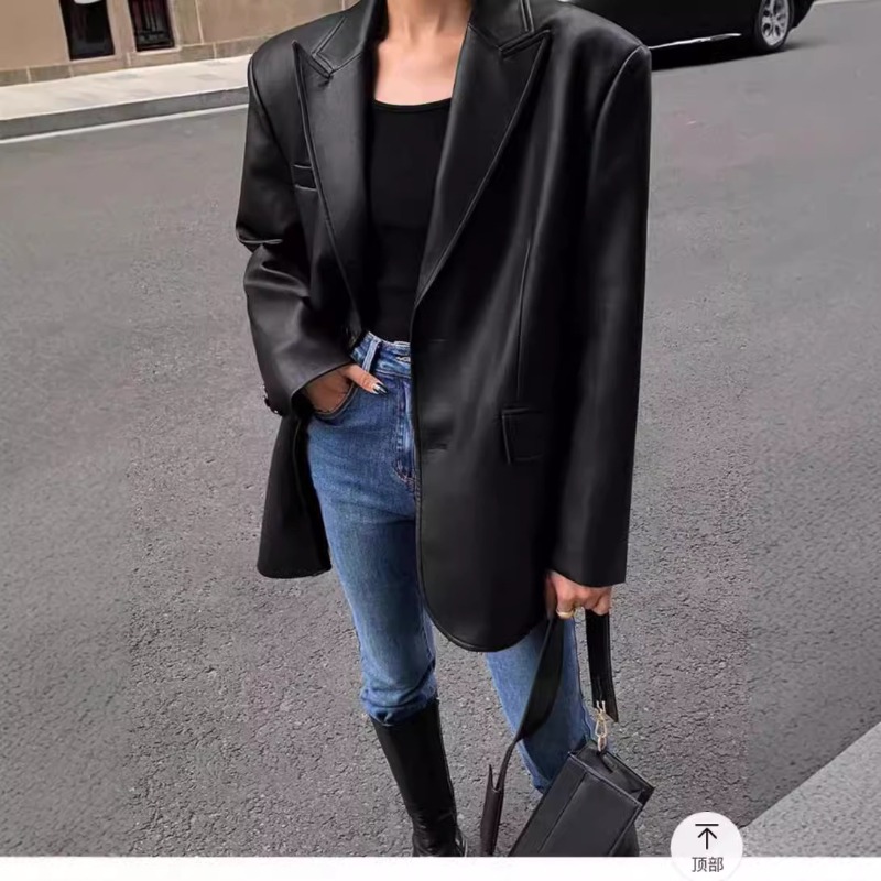 Veste Blazer d'affaires en cui - Leather Work Jacket Women'S avis et prix