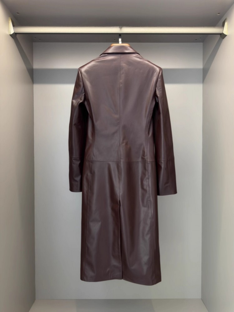 Veste longue en cuir véritable - Leather Work Jacket Women'S avis et prix
