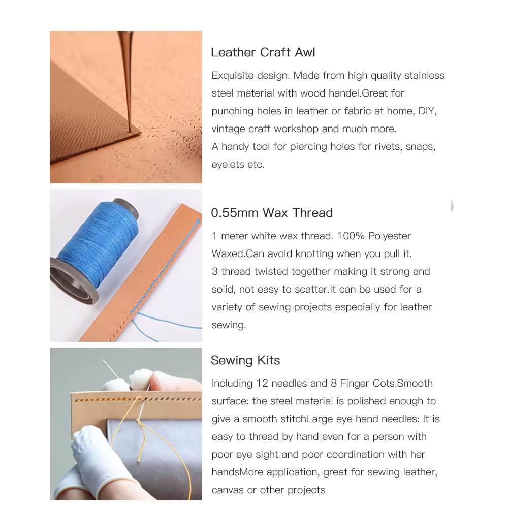 WUTA Kit d'outils d'artisanat  - Leatherwork Beginner Tools avis et prix