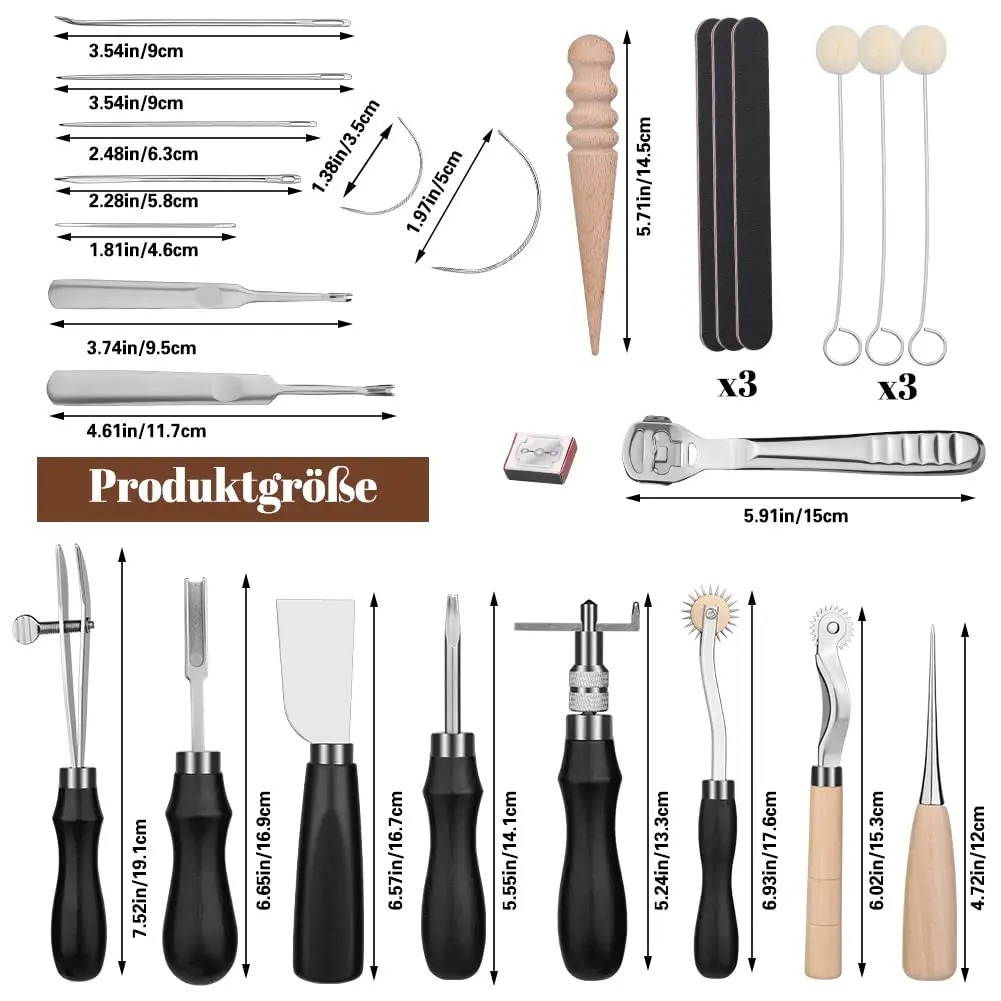 Fenrry 37 pièces outils de tra - Leatherwork Beginner Tools avis et prix